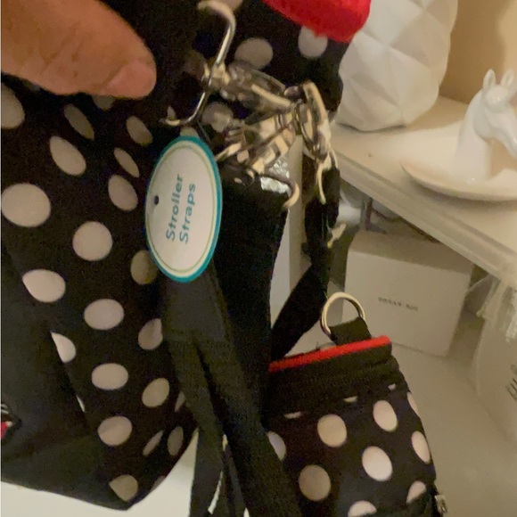 Disney Minnie Dots super cute diaper bag with a bottle holder& stroller straps - Picture 5 of 16